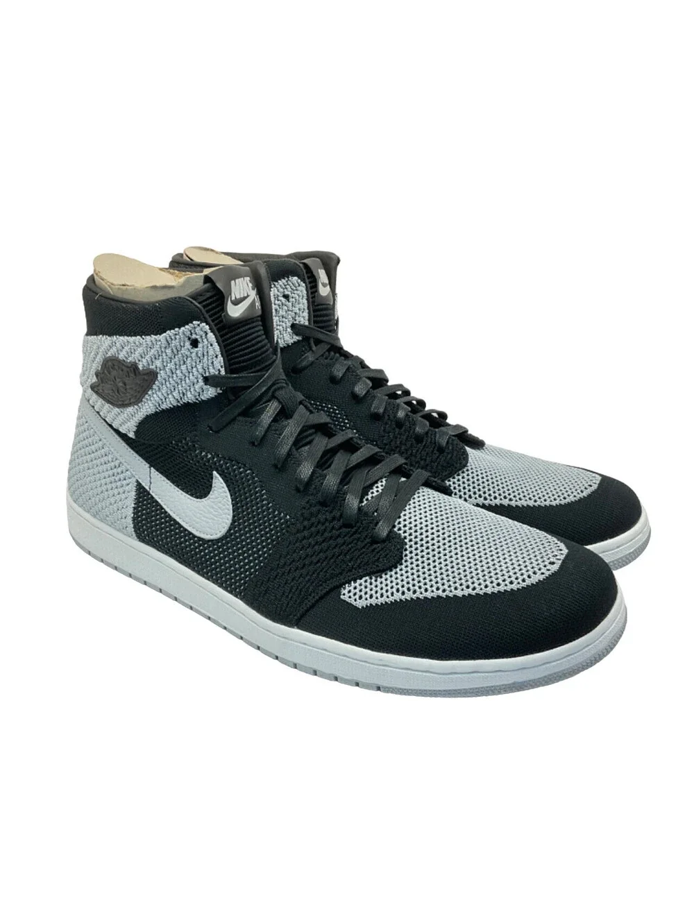 Air Jordan Men's Retro 1 High OG Flyknit Basketball Sneakers ‘Shadow’ Size 18M